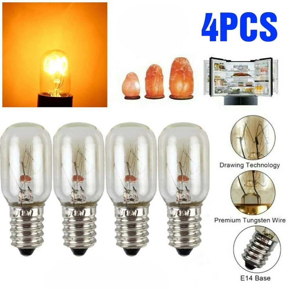 1/4/8PCS E14 Lampade di sale Lampadine a globo 15W AC220V-240V Lampadine a incandescenza vintage Frigorifero Forno Lampadine Parte di ricambio