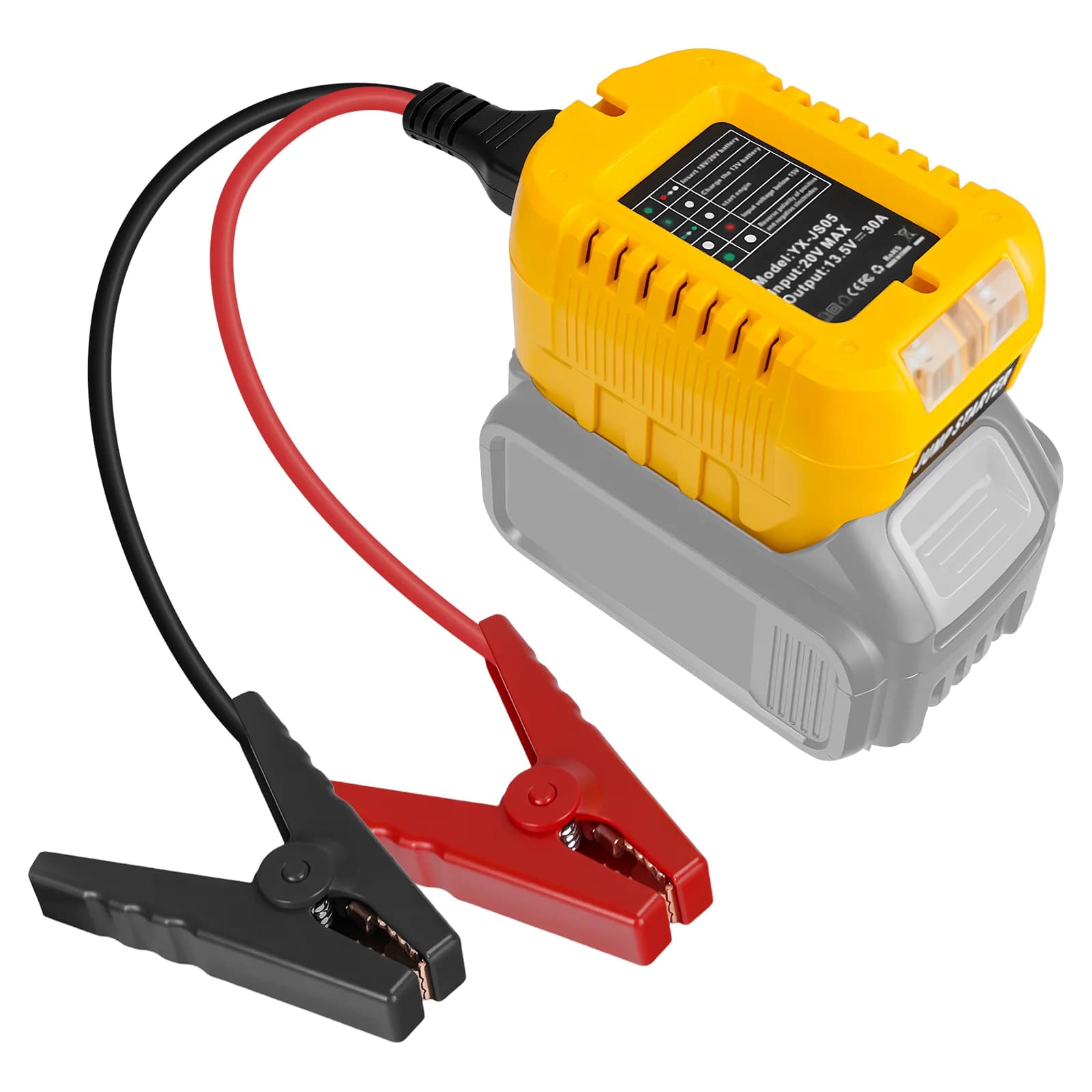 Cavi jumper con clip per batteria Dewalt da 20 V 10 AWG Cavo booster automobilistico Linea di avviamento di emergenza (senza batteria)