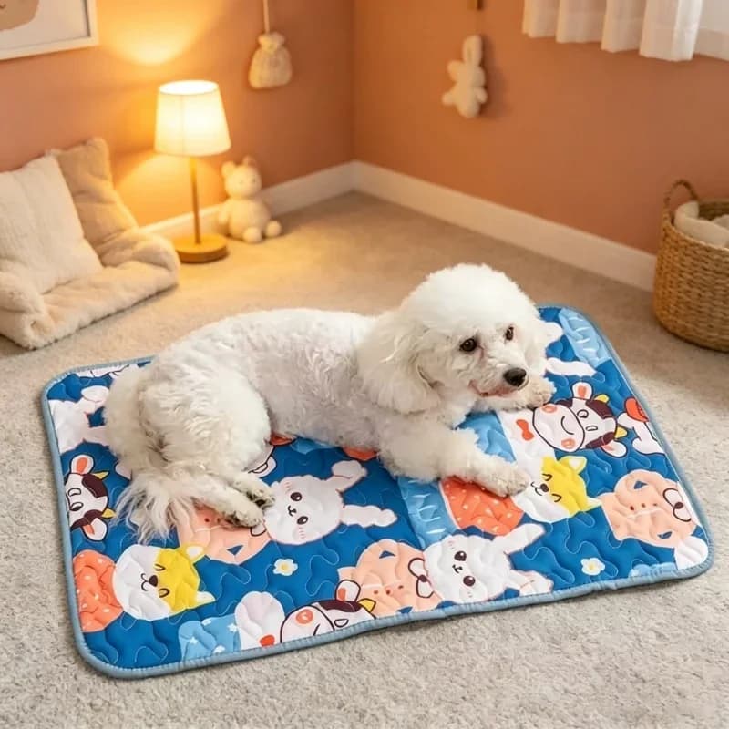 Tappetino Multifunzionale Lavabile e Riutilizzabile per Animali Domestici, Antiscivolo, Design Morbido, per Tutte le Stagioni, per Uso Quotidiano in Casa