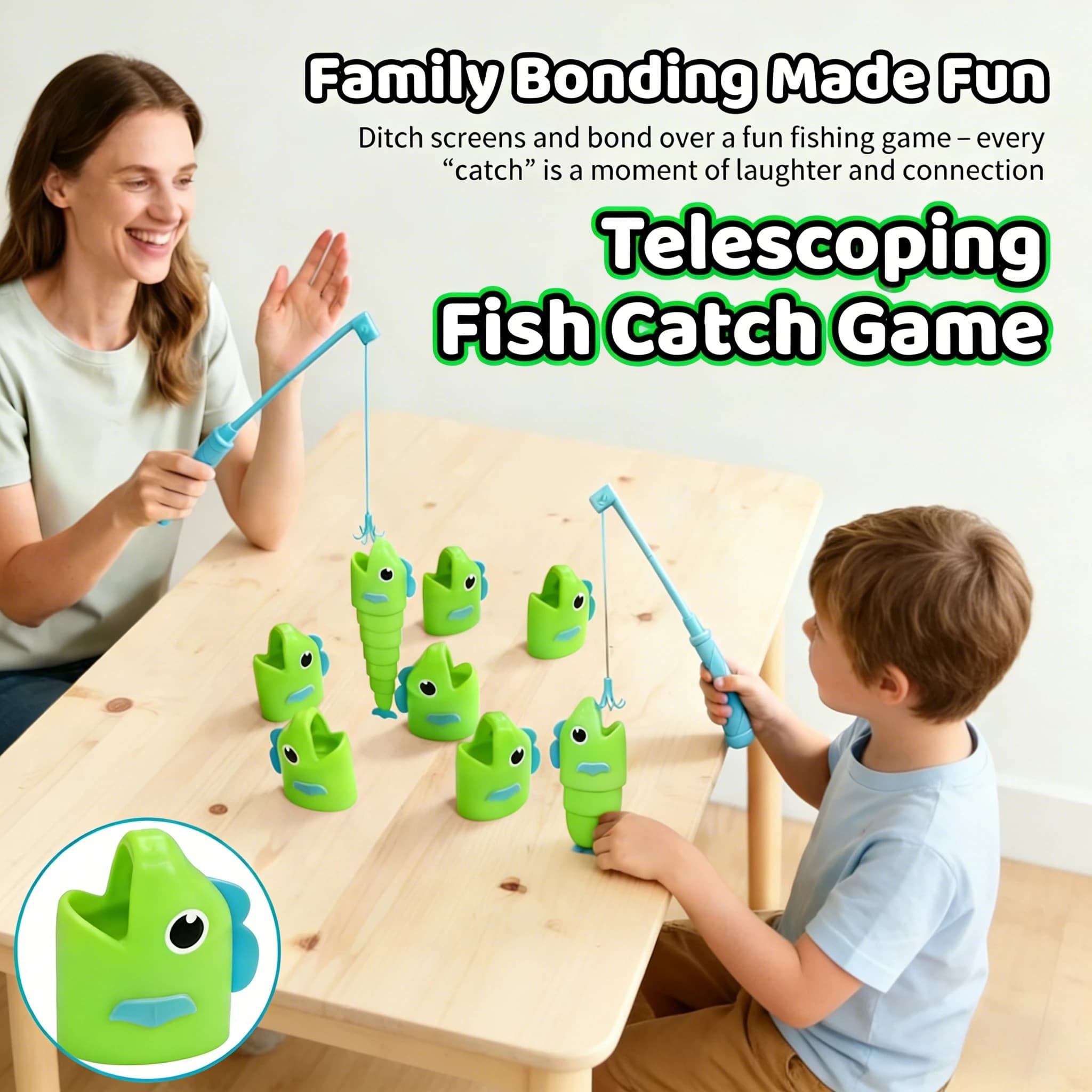 Gioco di Pesca Telescopico per Due Giocatori, Gioco Competitivo Interattivo per Intrattenimento Familiare