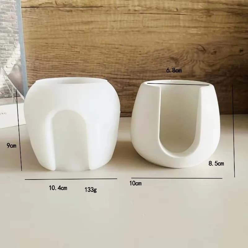 Concrete Essential Oil Candle Holder Silicone Mold Diy Gypsum Cement Aromatherapy Furnace Wax Melting Furnace Diffuser Mould