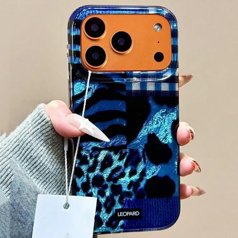 Custodia per telefono di lusso con stampa leopardata, patchwork, motivo a onda, artiglio d'aquila e strisce di tigre per iPhone 17 16 15 14 13 12 11 Pro Max 16 Plus Air Cover