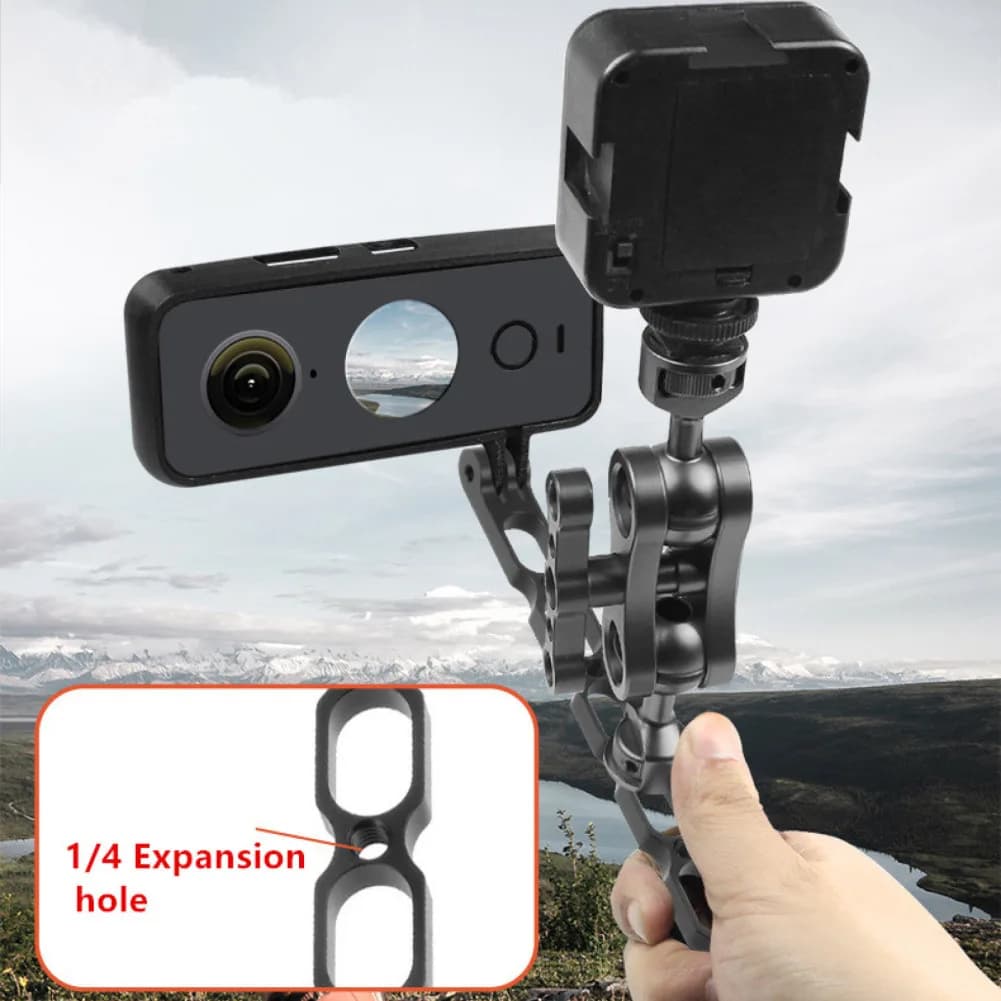 Aluminum Alloy Extension Pole for GoPro from 3 to 10 /Max Extension bar for helmet for Insta.360ONER OSMO Action
