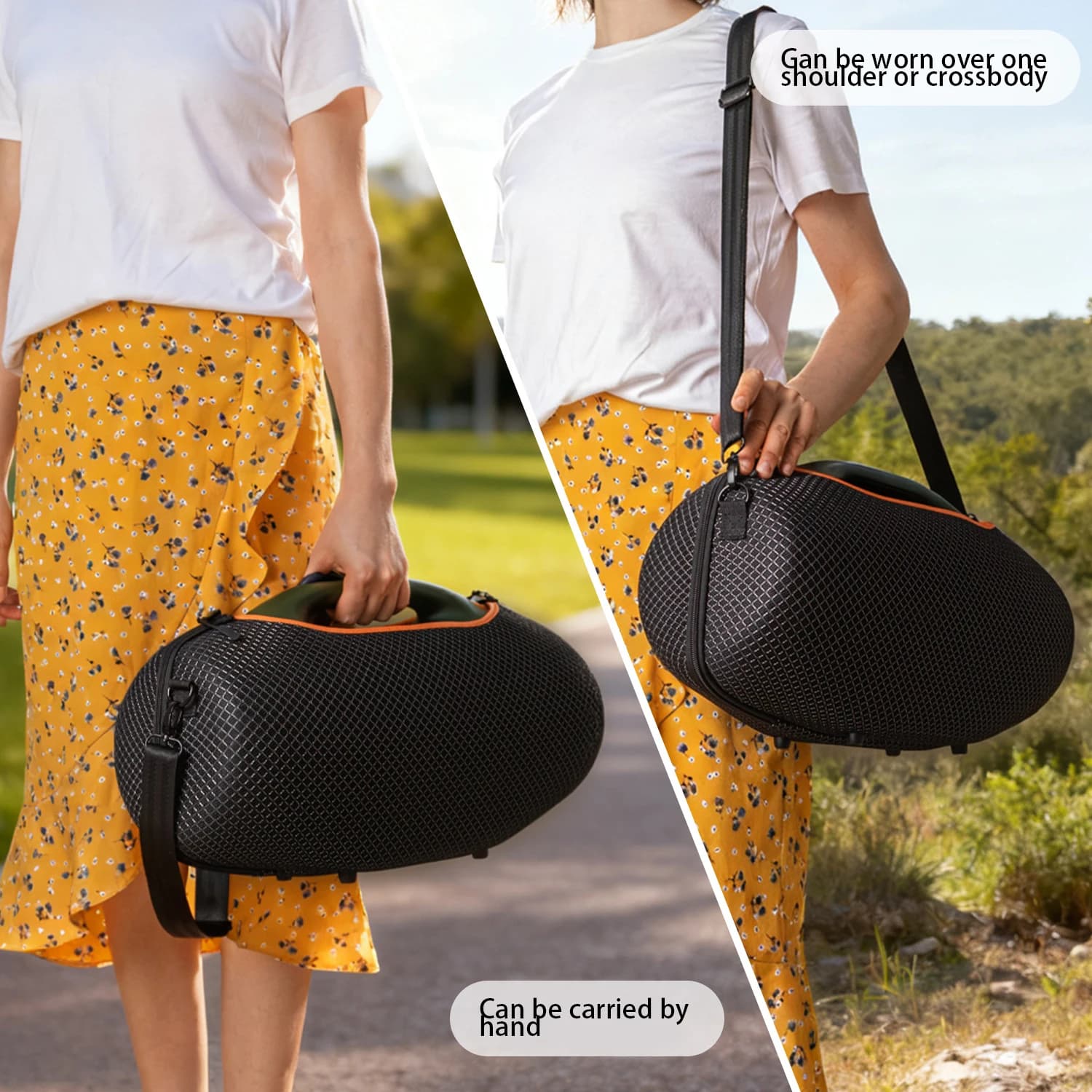 For JBL BOOMBOX 4 speaker, Bluetooth compatible wireless portable fabric case, hard sound transmission, double hinge (only case)