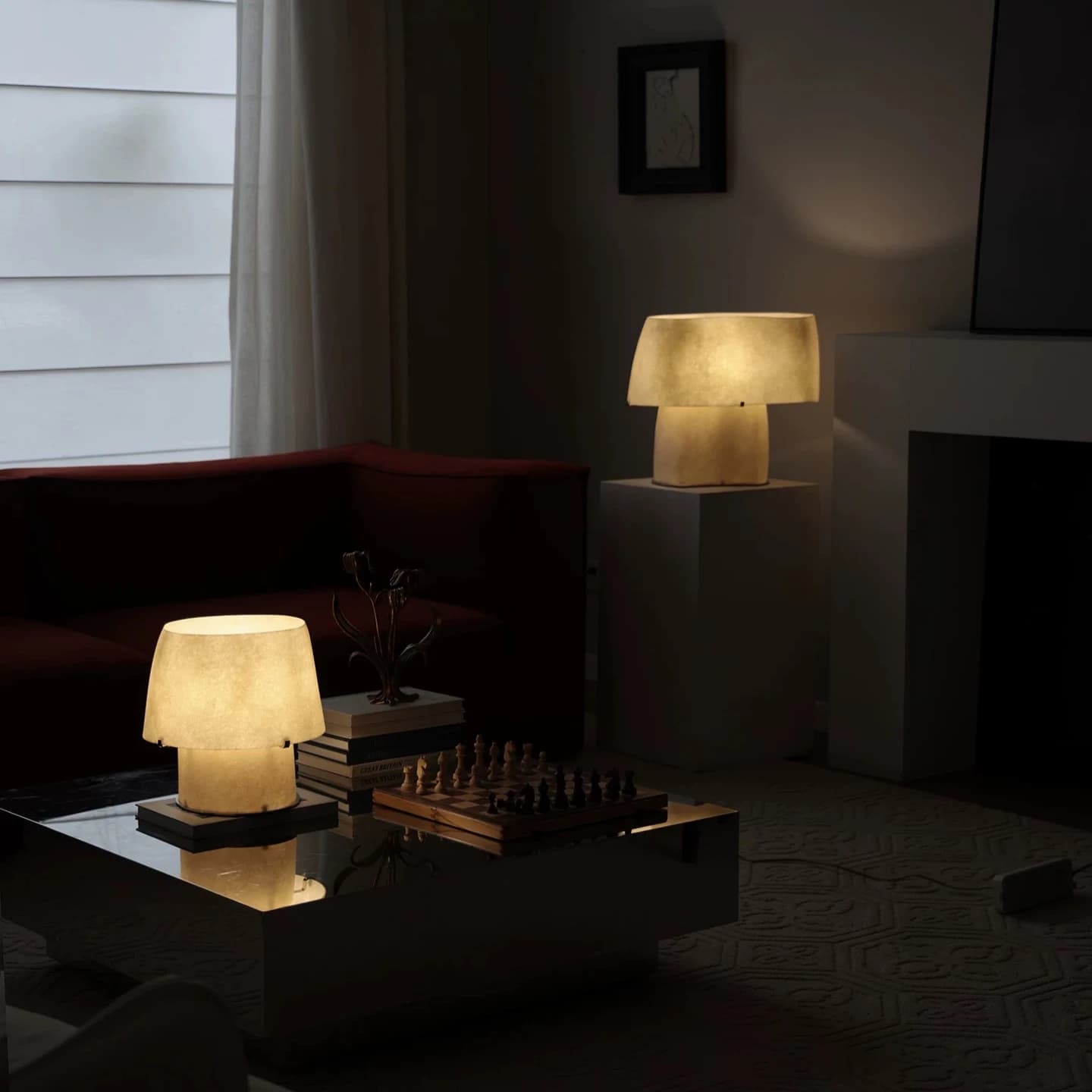 Wabi Sabi style antique desk lamp with atmospheric artistic decoration high-end model bedroom living room decorative lamp