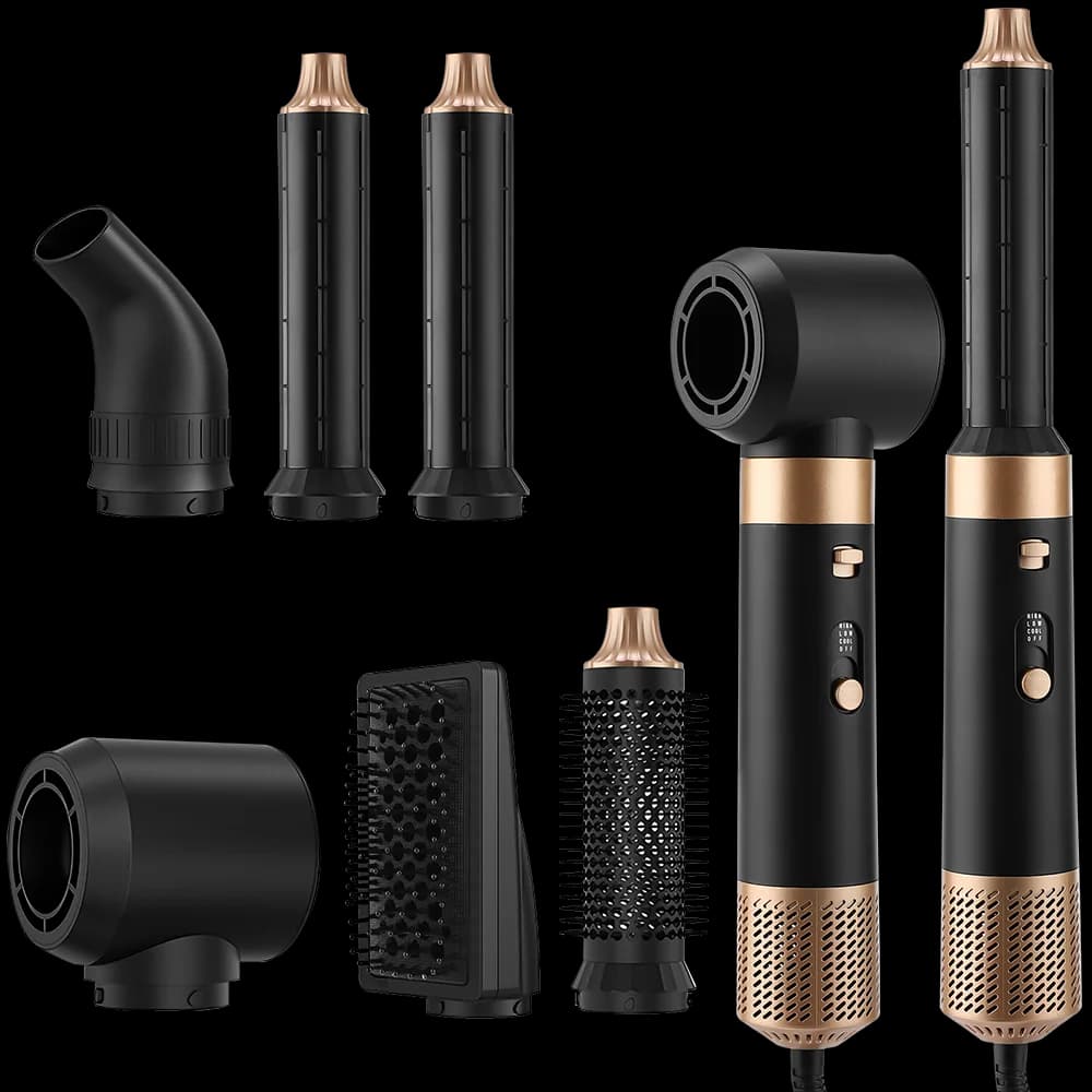 6-in-1 Multifunction Hair Styling Tool, Automatic Hair Styling Iron and Combo Straightening Plate, Hair Styling Tool