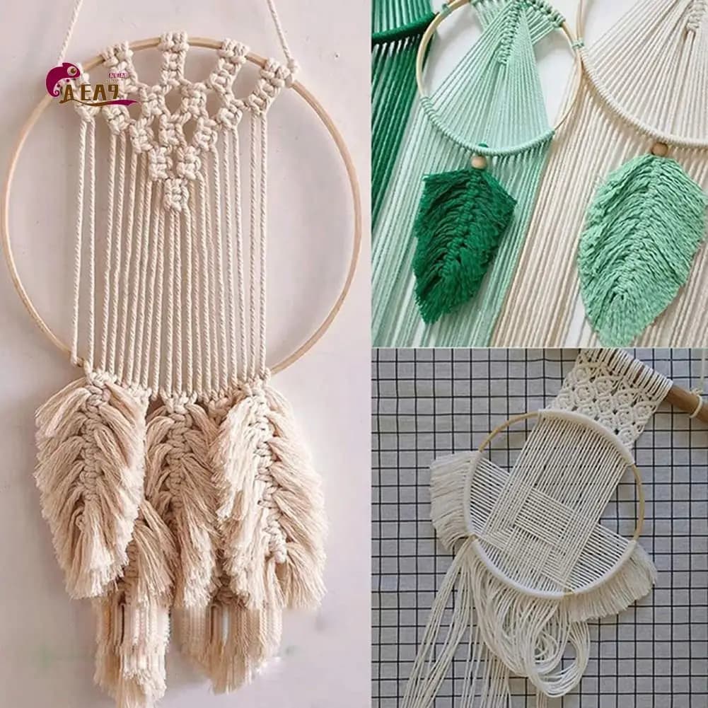 AEA9-Dream Catcher Rings 12Pcs Wood Bamboo Floral Hoop For DIY Wreath Decor Wedding Wreath Decor And Wall Hanging Craft