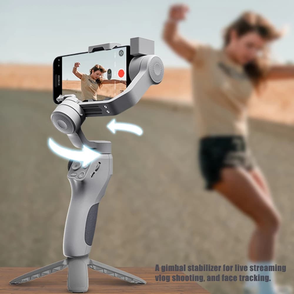 Capture5 Gimbal Stabilizer Face Tracking Bracket Portable Shooting Tool Perfect For Live Streaming Vlog Content Creation Smooth