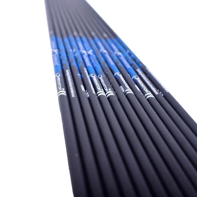 12/24PCS Hunting Archery Bolts Pure Carbon Arrows Shaft Spine600-900 ID4.2mm Bow Recurve for Bow