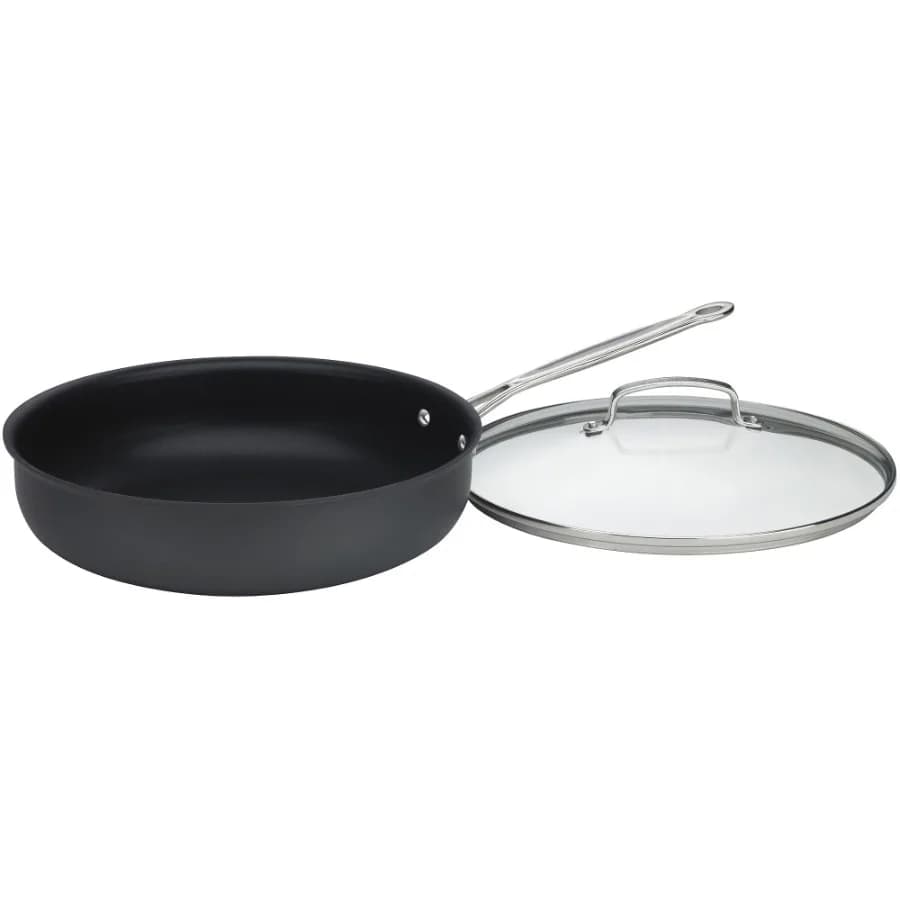 Chef's Classic Nonstick Hard Anodized 12" Deep Frying Pan with Cover