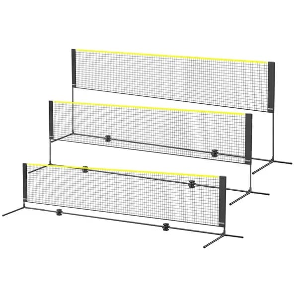 Badminton mesh, height adjustable volleyball mesh, 14 foot wide folding pickleball mesh, portable and easy to use