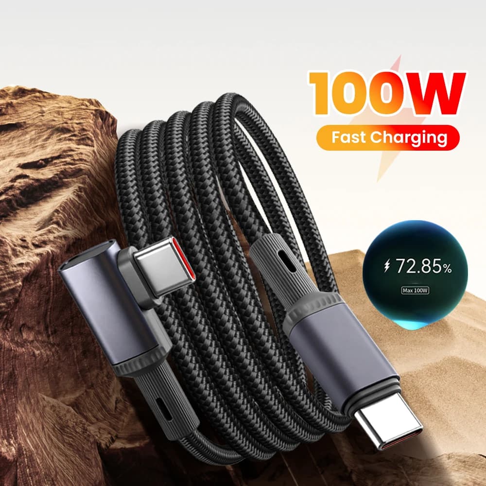 Cavo USB C PD100W Doppio Tipo-C per Ricarica Rapida e Trasmissione Dati per iPhone 17/16/15, Samsung, Xiaomi, Huawei
