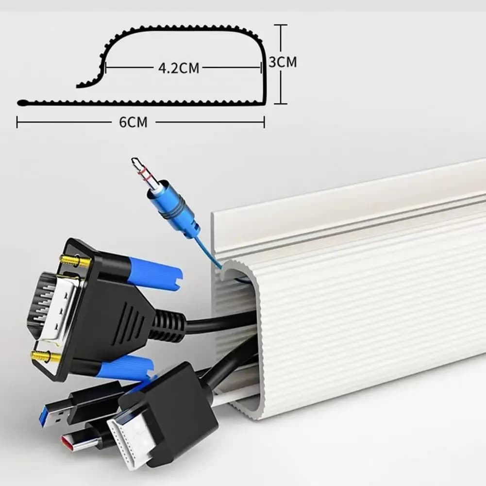 Sistema di gestione dei cavi Organizzatore di gestione dei cavi per via di cavi per scrivania con slot autoadesivo TV di rete Ethernet universale