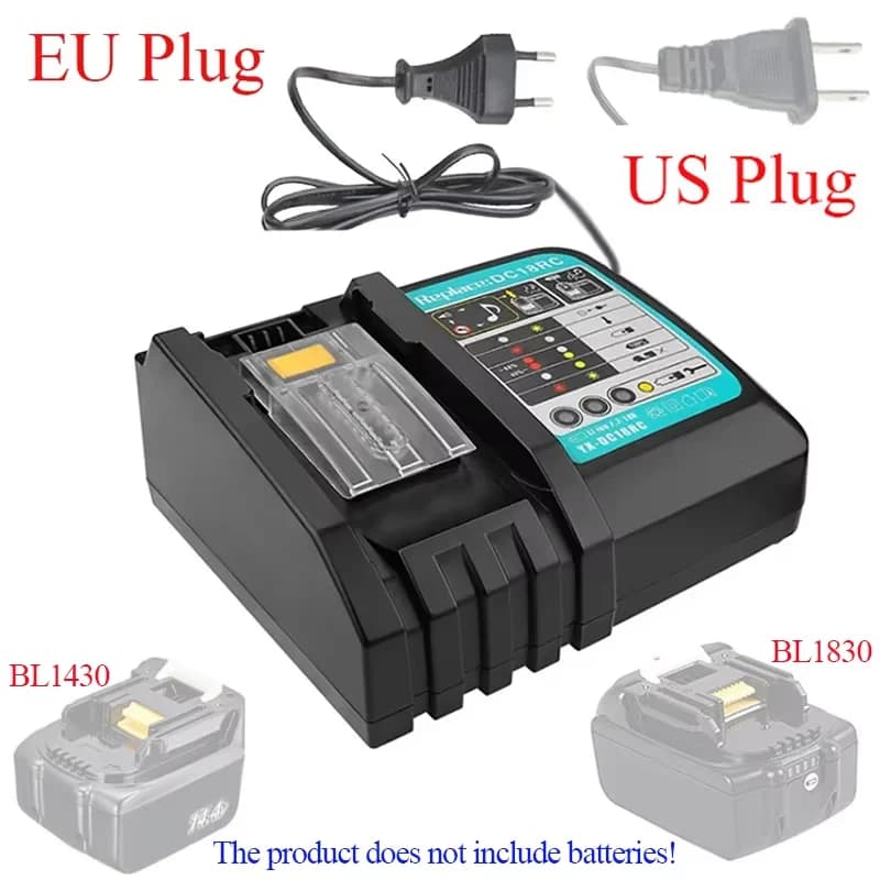 DC18RC Caricabatteria per Makita 18V BL1830 BL1815 14.4V BL1430 3A 6A Ricarica rapida DC18RCT DC18RA