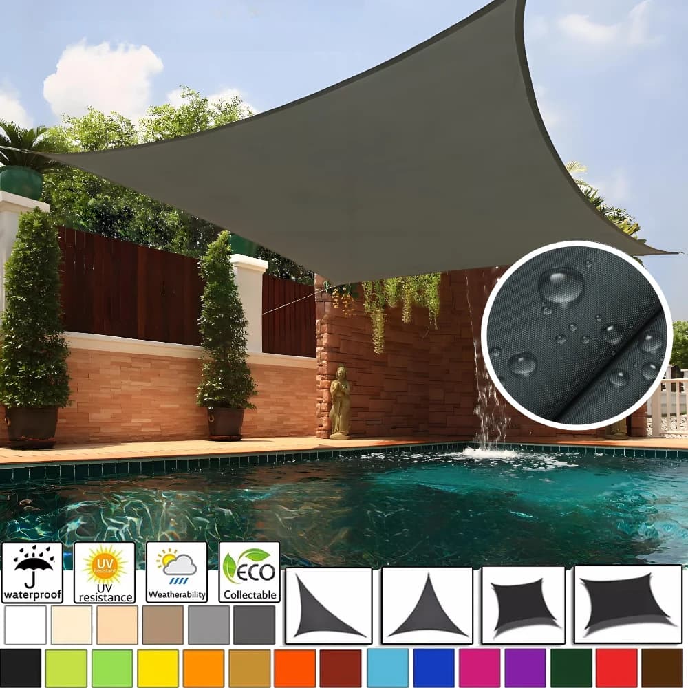 Waterproof Sun Tent Rectangular Square Sailing Triangle Garden Canopy UV Block Pool Shadow Cloth Sunset Sunset Camping tents for excursions