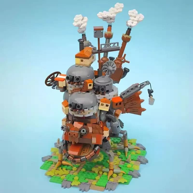 Compatibile con LEGO Japanese Popolare Anime Mattoni Giocattoli Castello in movimento Modello MOC Consigliato dai blocchi di costruzione Audiophiles