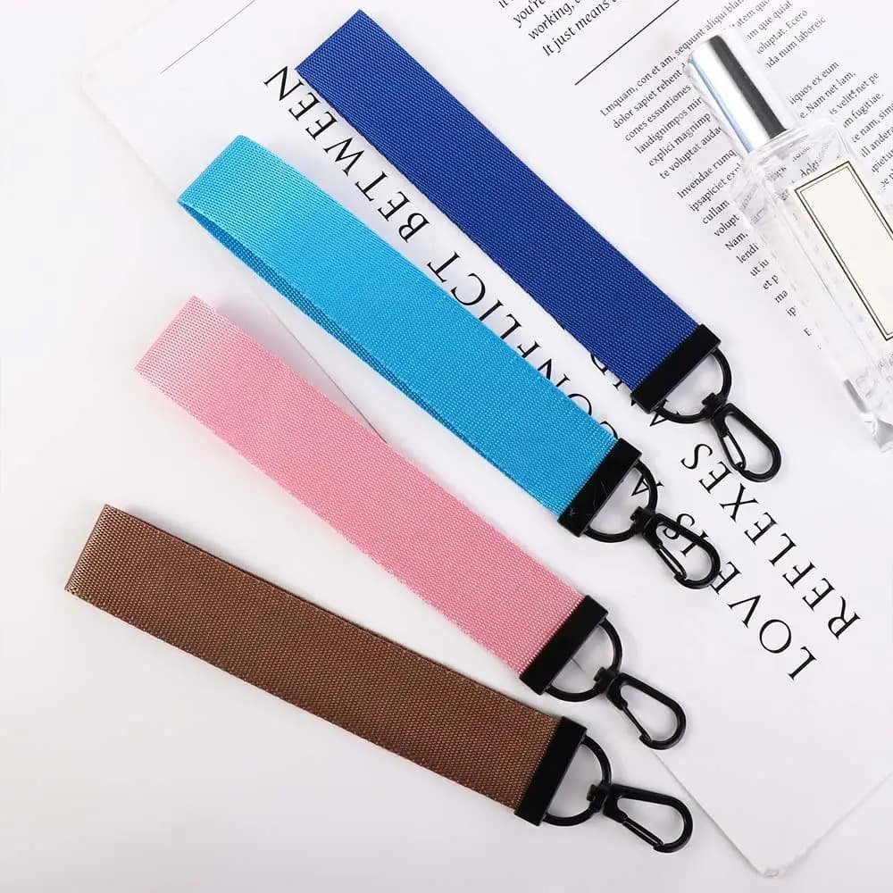 Colori solidi Borsa Charms Borsa Portachiavi Portafoglio Nastro Cinghie per telefono Tracolla Cordino Corda a nastro Portachiavi Portachiavi Cordino