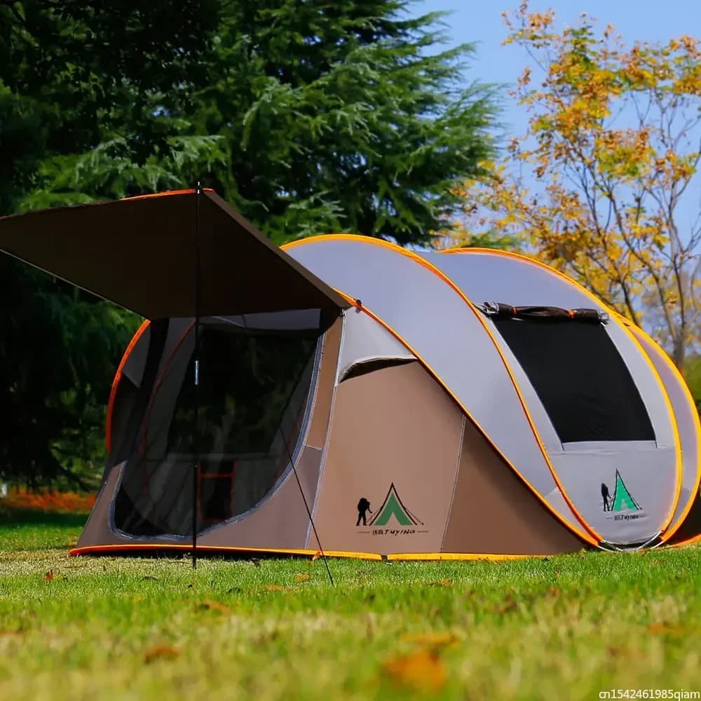 5-8 Persons 2026 new Ultralight Large Camping Tent Waterproof Windproof Shelter Pop Up Automatic Open