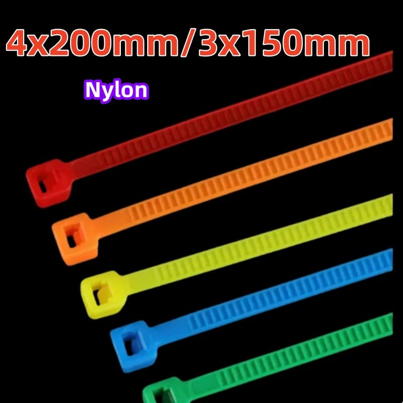 Cavi in nylon di plastica Fascette con cerniera Fascette multiuso autobloccanti Fascette per cavi Anello di fissaggio per cinturino Avvolgicavo riutilizzabile per l'home office