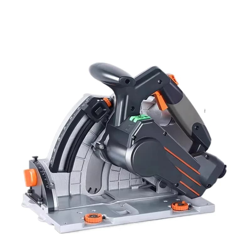 Sega circolare elettrica brushless SJ-60 senza polvere per la lavorazione del legno, macchina da taglio per pannelli e cartongesso con guida a binario