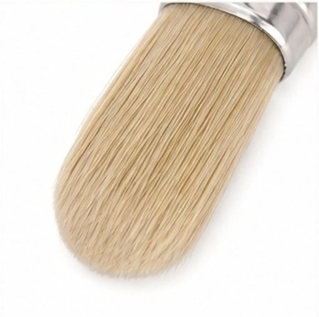 4Pcs Oval Paint Brushes Short Handle Watercolor Oil Based Paintbrush Set Fine Detail Edging Paint Brushes for Walls Furniture