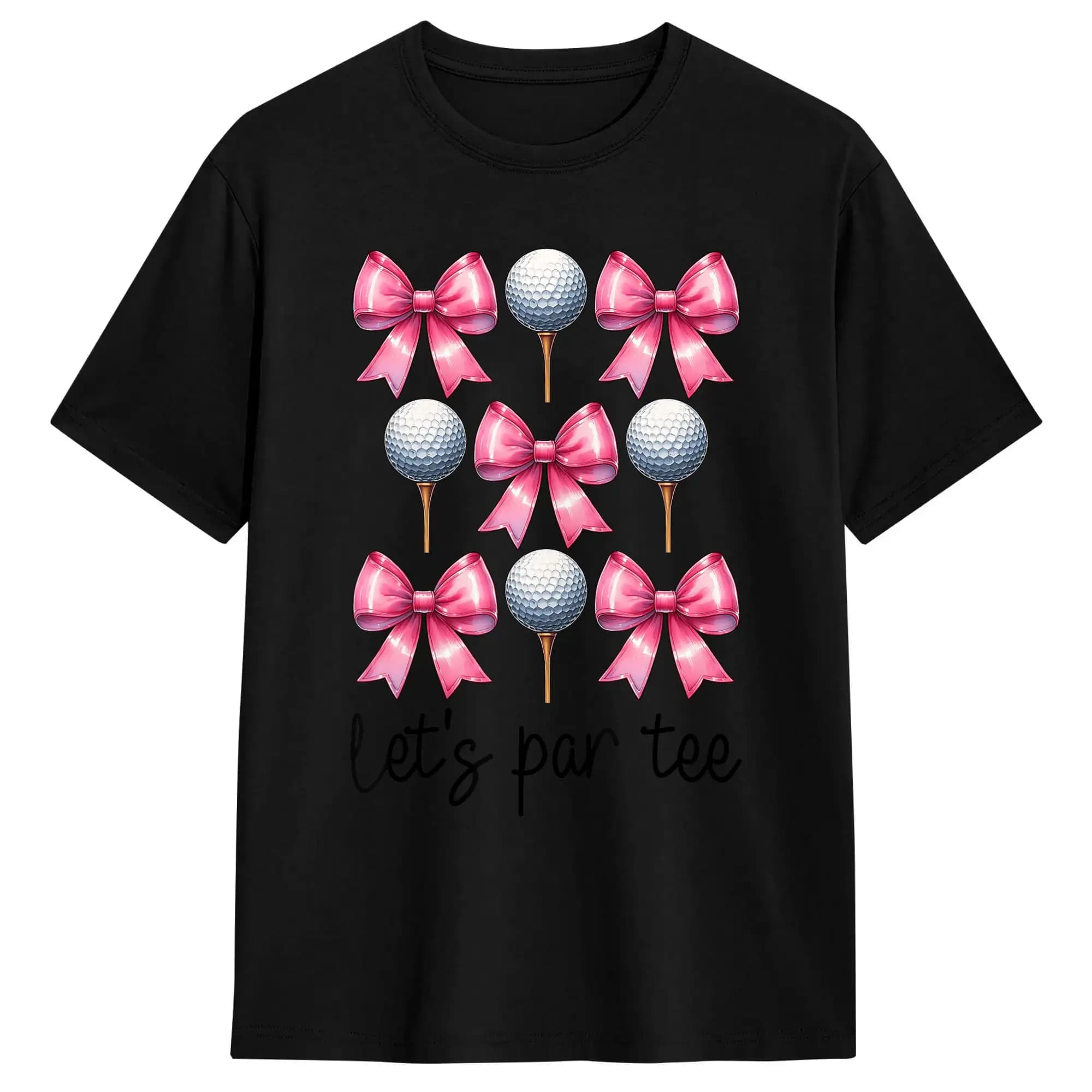Men Women T-Shirt Let’s Par Tee Golf T Shirts Harajuku Summer Tees Streetwear Pure Cotton Tops Plus Size