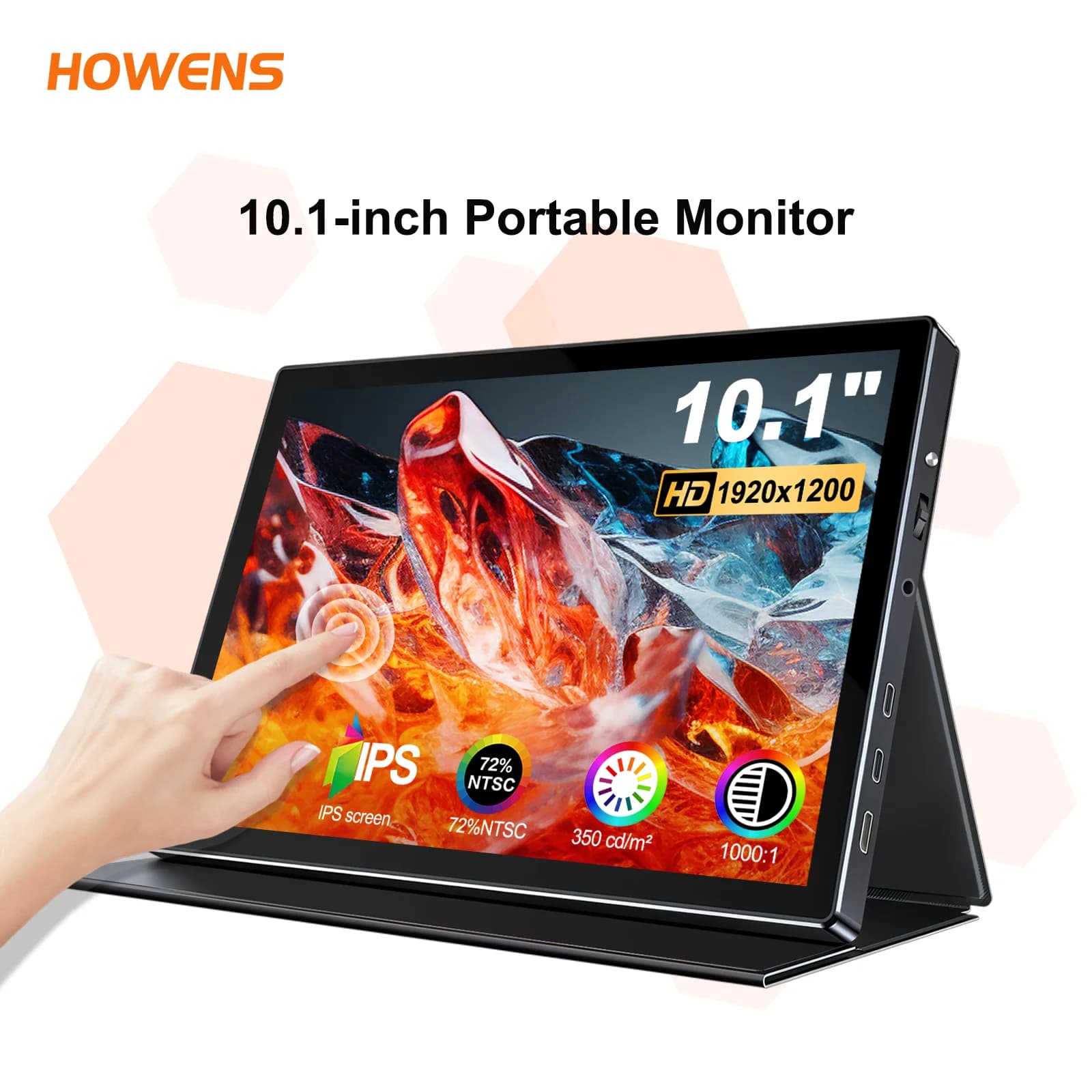 Monitor touch da 10,1 pollici 60Hz IPS 1920*1200 Supporto touchscreen per PC Laptop Car Systeam VESA 75*75mm Secondo display