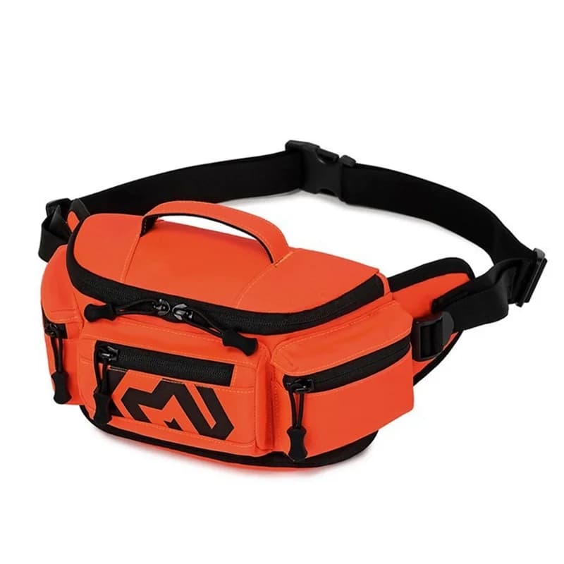 Nesitu Nero Arancione Marrone Marsupio per uomo Donna Marsupio pettorale Sport all'aria aperta Borsa a tracolla da ciclismo M093