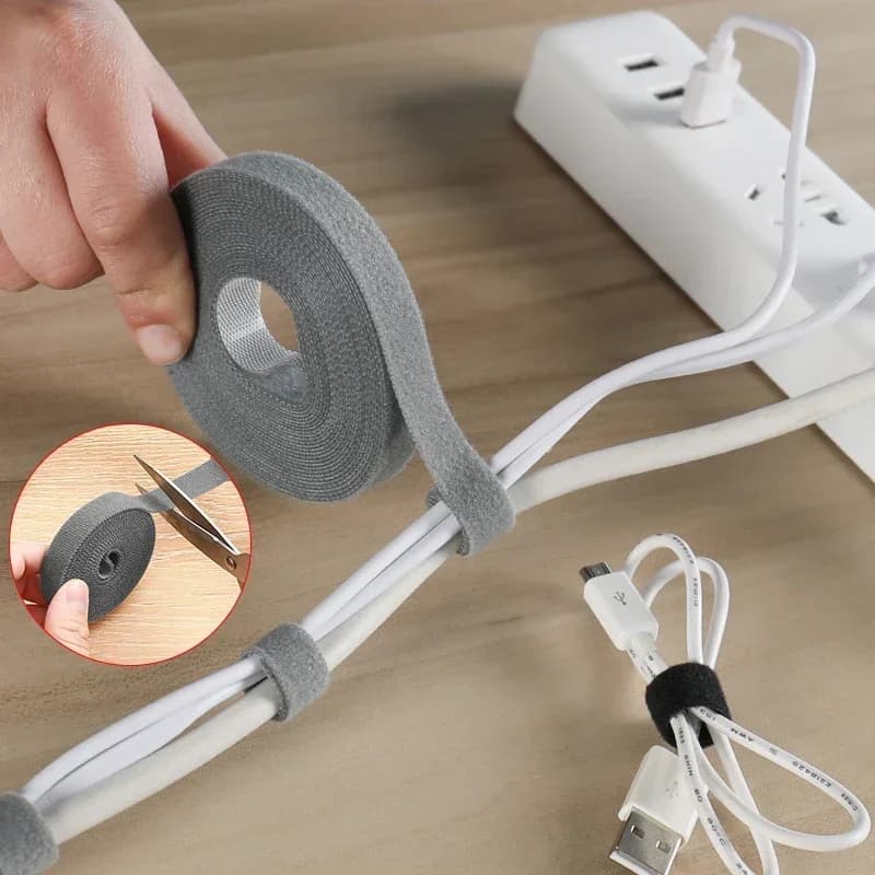 Cable Organizer Cable Management Wire Winder Tape Earphones Mouse Cord Management Ties Protector For iPhone Xiaomi Samsung