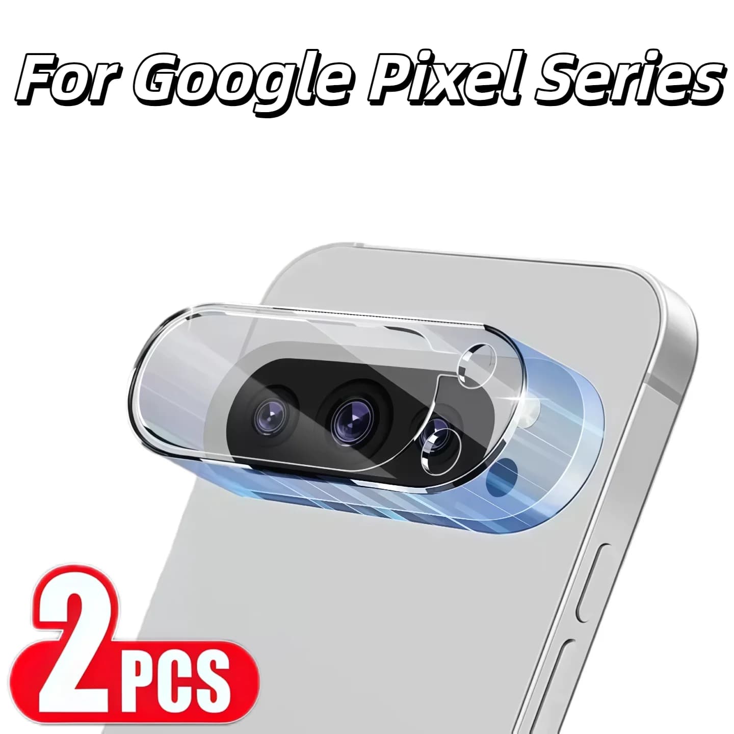 2 Pezzi Protezione per Obiettivo Fotocamera in Vetro Temperato HD Trasparente per Google Pixel 9 Pro XL 8 7 6 6A 7A 8A Fold, Resistente ai Graffi