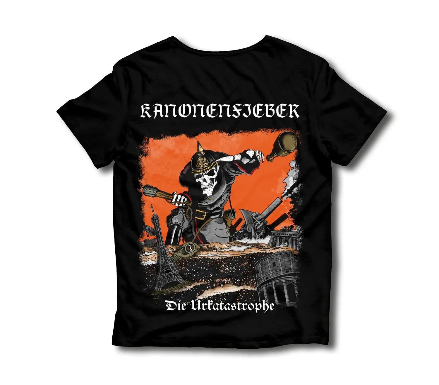 Heavy Metal Band Graphic T-shrit Man Oversize Y2k Street Hip Harajuku Streetwear Kanonenfieber Tee Shirt Short sleeve Tees