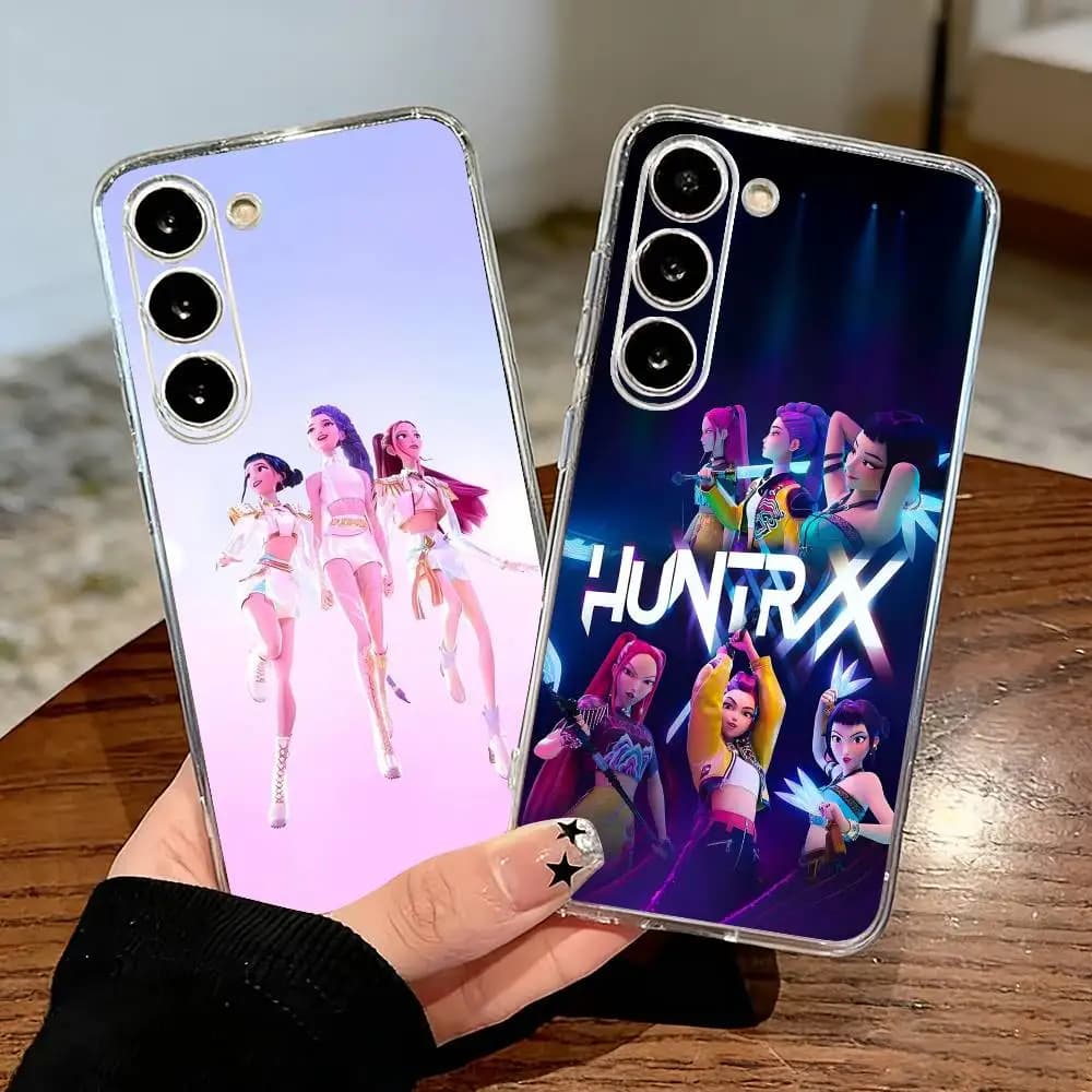Custodia Trasparente K-Pop D-Demons Hot H-Hunters per Samsung S25/S24/S21/S22/S23/S30/Ultra/S20/Plus/Fe/Lite