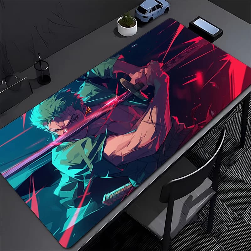 cool Mouse pad one piece Zoro Anime Keyboards Pad Computer Keyboard Mouse Mat Gaming Exquisite Mousepad Game Decoracion Desk Mat
