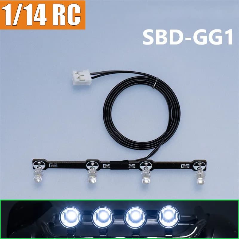 LED 5V Simulation Roof Spotlight PCB Board for 1/14 Tamiya RC Truck BENZ 56366 ACTROS 4151 AROCS 8x4 Car
