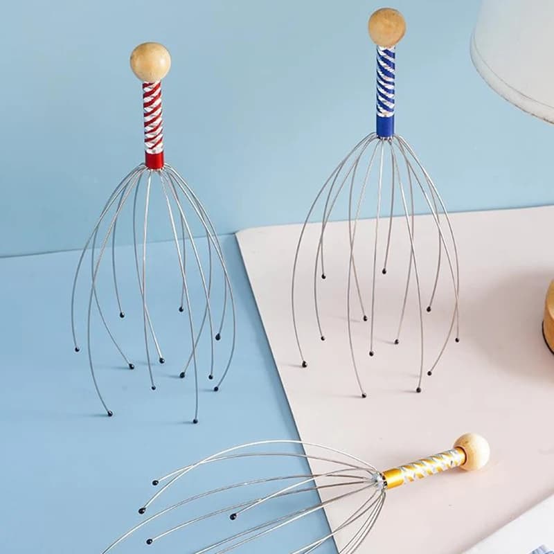 Masseuse for the head of the octopus Graffiare the scalp Relaxation Lift for the body Scratcher relieves tension Sanitary instruments Casual color