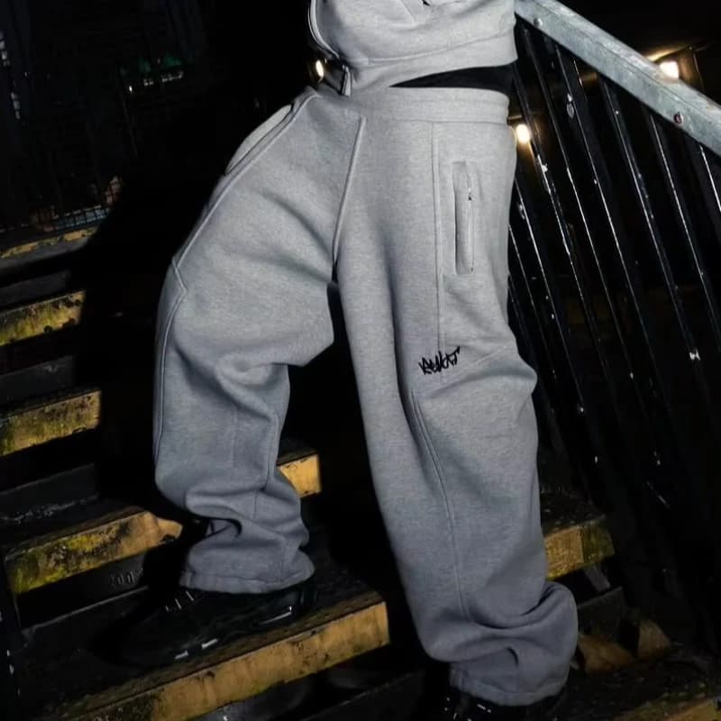 Harajuku Casual Sweatpants Tracksuit Trousers Daily Fashion Embroidery Y2K Gym Jogging Pants Comfortable Soft Wide-leg Pants