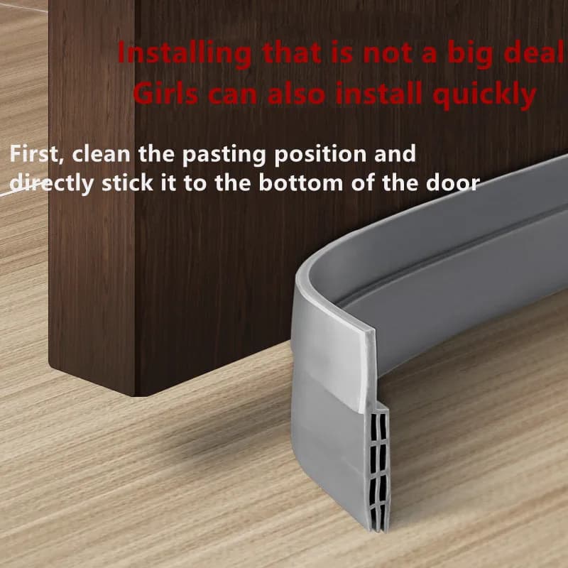 1 pz antivento striscia di tenuta paraspifferi tappo porta inferiore doppia protezione fermaporta a prova di polvere Blocker Sealer insonorizzato