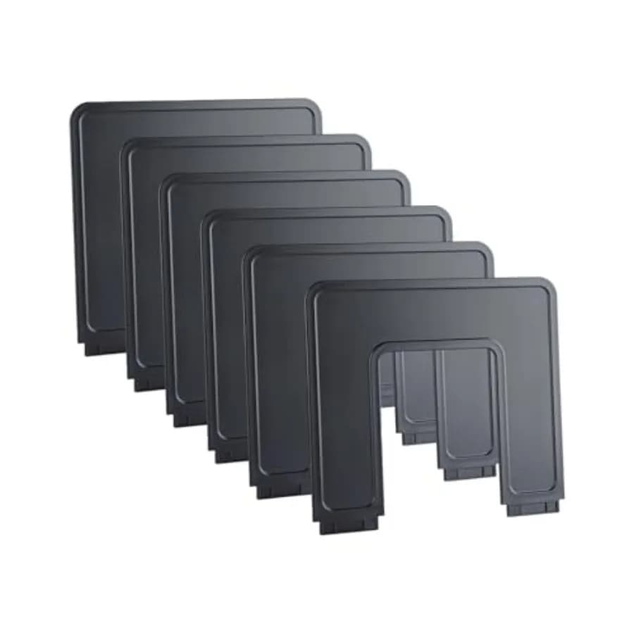 6 Pieces Upright Boards, Accessory Parts of Expandable File Folder Holder, Black