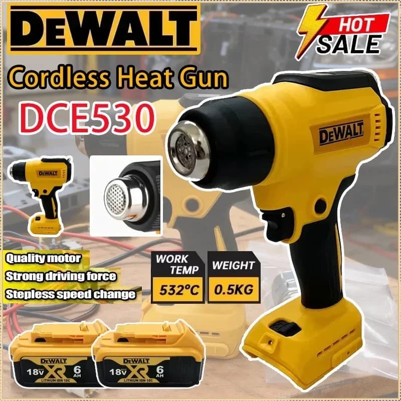 Pistola Termica Senza Fili Dewalt 300W DCE530, Soffiatore Termico ad Alta Potenza per Saldatura e Termoretrazione, Compatibile con Batterie Dewalt