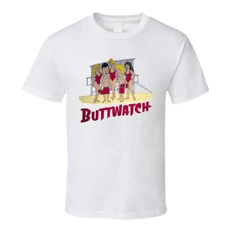 Maglietta divertente parodia Beavis And Butthead Baywatch
