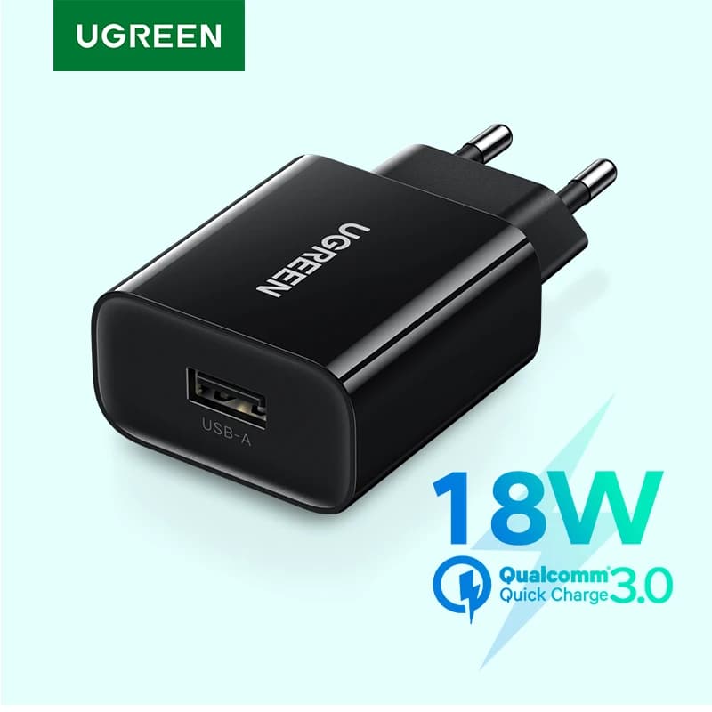Ugreen USB Quick Charge 3.0 QC 18W caricabatterie USB QC3.0 caricabatterie rapido per cellulare caricabatterie per Samsung s10 Huawei Xiaomi iPhone