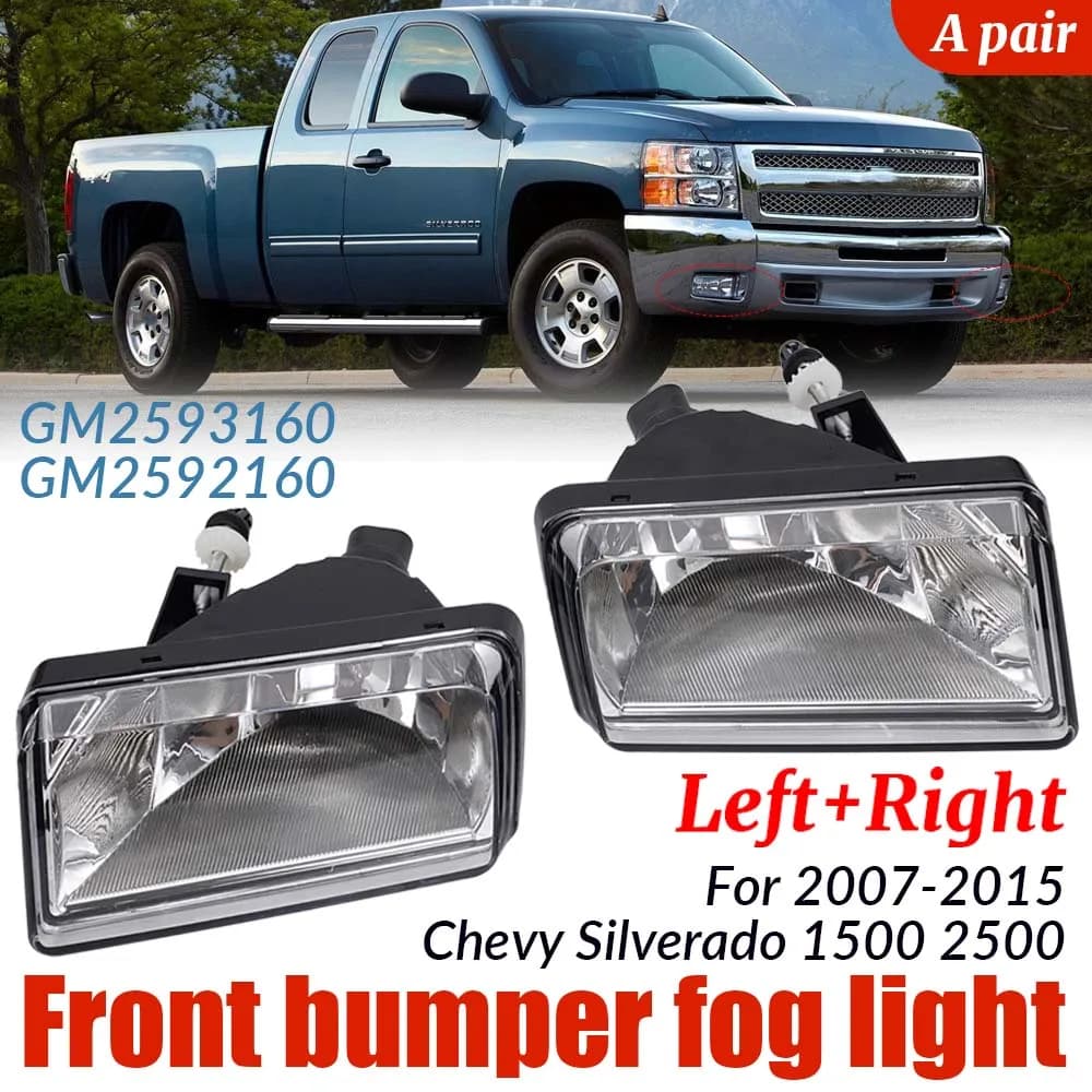 Faro Fendinebbia Anteriore per Chevrolet Silverado 1500/2500/3500 2007-2013, Luce Diurna, Accessori Auto