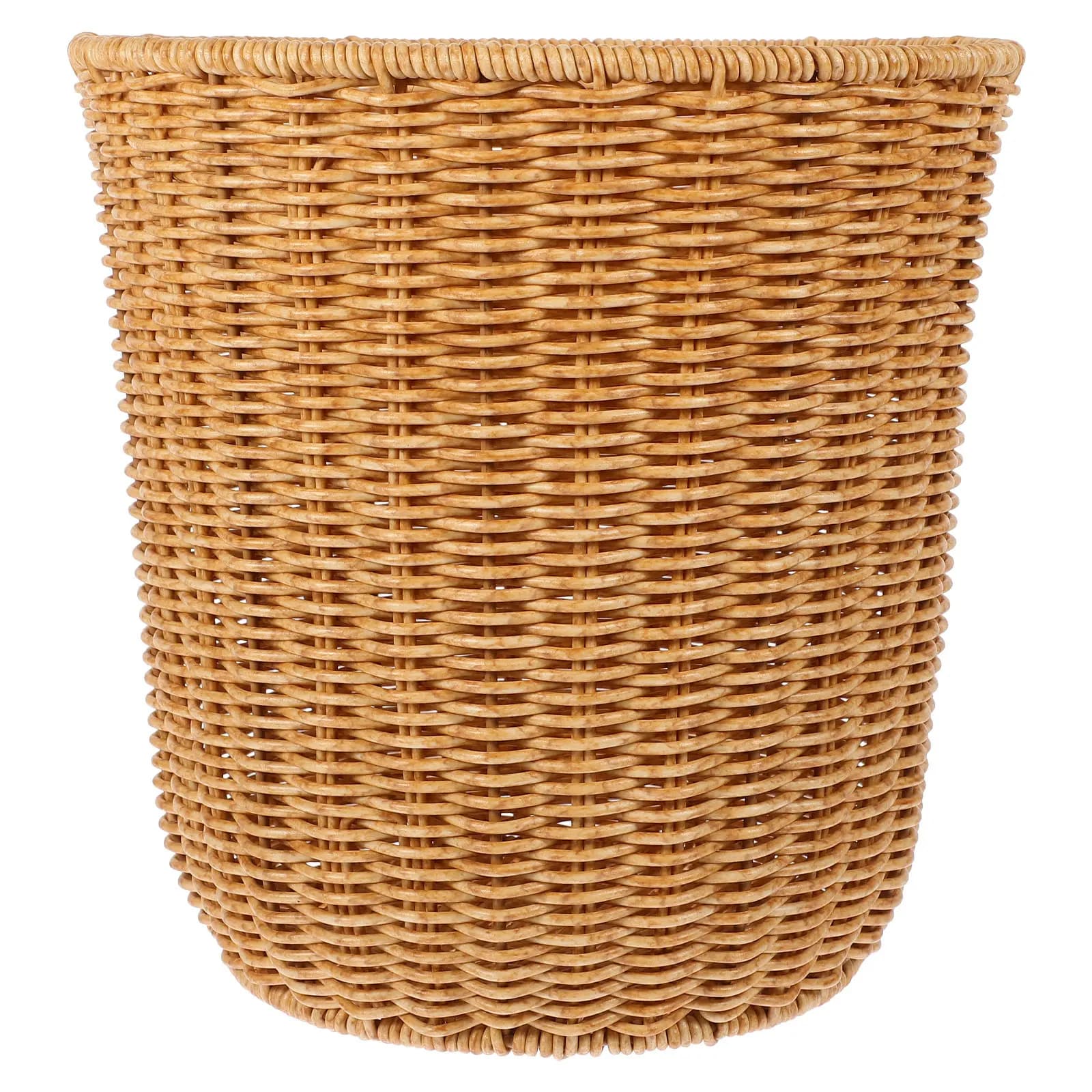 Cestino Intrecciato in Stile Naturale, Imitazione Rattan, per Camera da Letto, Cucina, Soggiorno e Oggetti Vari