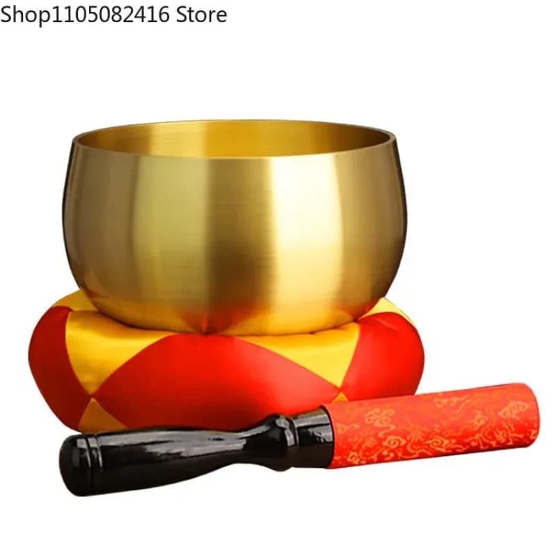 Tibetan Handmade Brass Singing Bowl Yoga Meditation Bowl for Sound Healing Stress Relief Buddha Mindfulness bowl Instrument