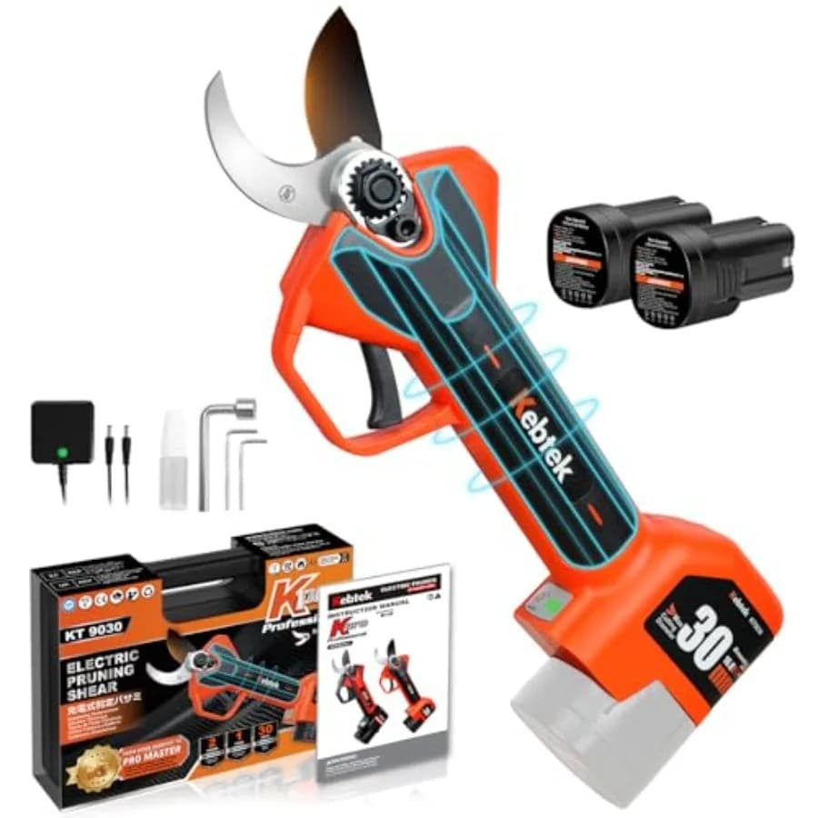 Professional Power Scissors 2025 NEW 16.8V 30mm with 2 2500mAh batteries, 8-10 hours of Autonomy and Safety Switch