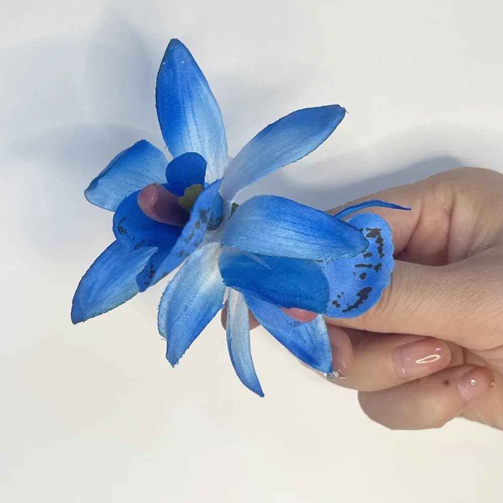Flower Simulation Flower Hair Clip Cloth Barrettes Orchid Duckbill Clip Large Size Wedding Headdress Korean Style Hairpins