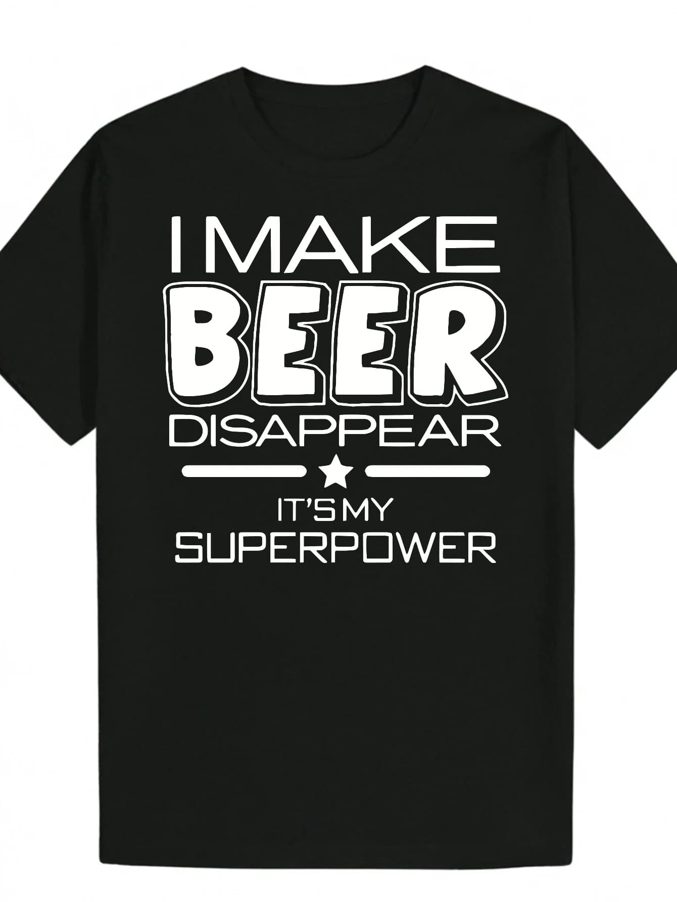 The MAKEBEER Men's Light T-shirt printed with fashionable print, round neck and short sleeves, casual comfort