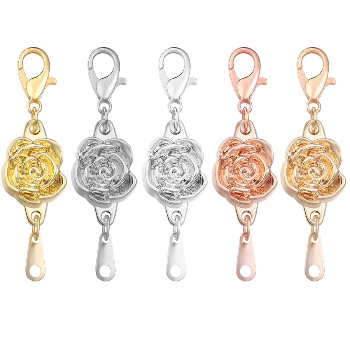 5 pcs/Lot Forts Magnetic Clasps in Pink Alloy Extensors Aragon Clasp Connectors for FAI Jewels