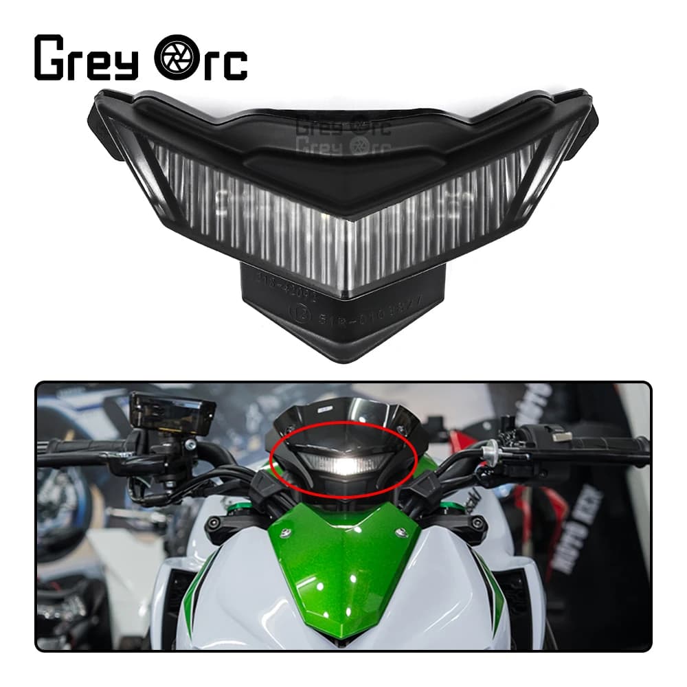Moto LED Anteriore Centro Marker Luce Pilota Faro Del Faro Per Kawasaki Z1000 Z 1000 2014-2019 Nebbia Testa Della Lampada Accessori