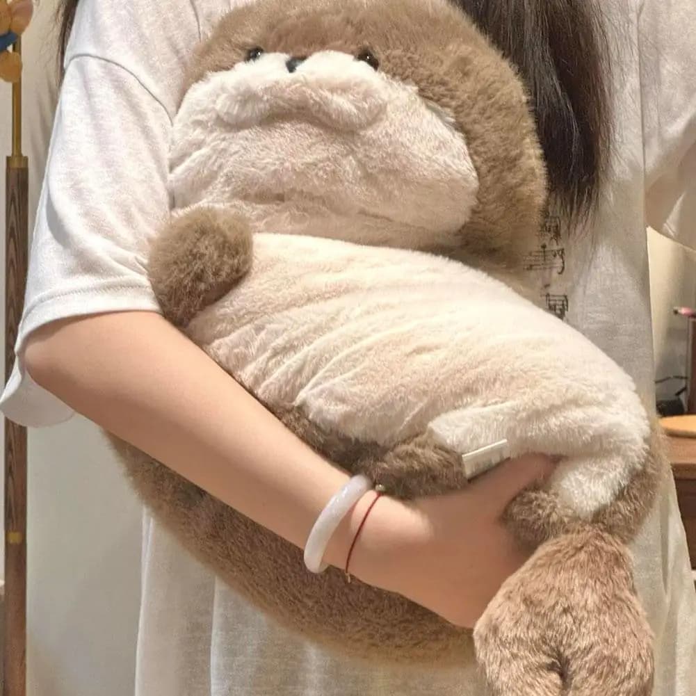 Peluche di Foca Grigia Maculata Carina 40/65cm, Morbido Cuscino Animale Marino Imbottito, Peluche Kawaii di Animale Marino per Decorazione Camera da Letto e Divano